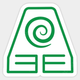 Earth bending symbol Sticker